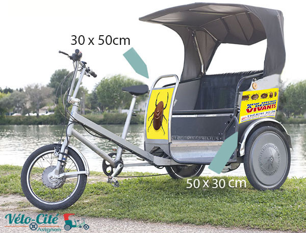 Dimensions des panneaux publicitaires sur vélo